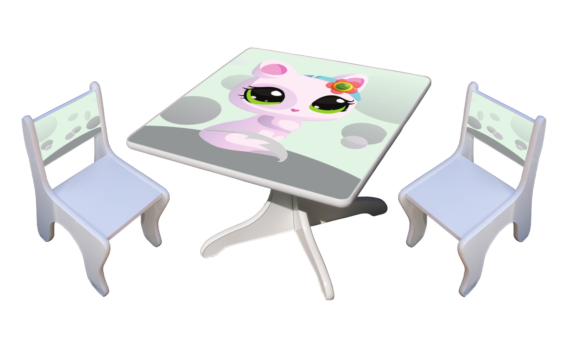 Becks stolík + 2x stolička Kitty Boo